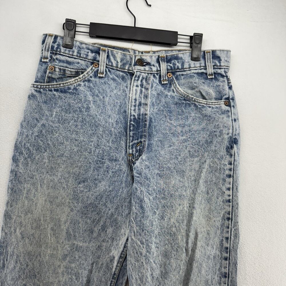 Vintage Levis Jeans Fits 30x33 Blue Acid Wash Orange Tab 40550 550USA Made 80s - Picture 5 of 16